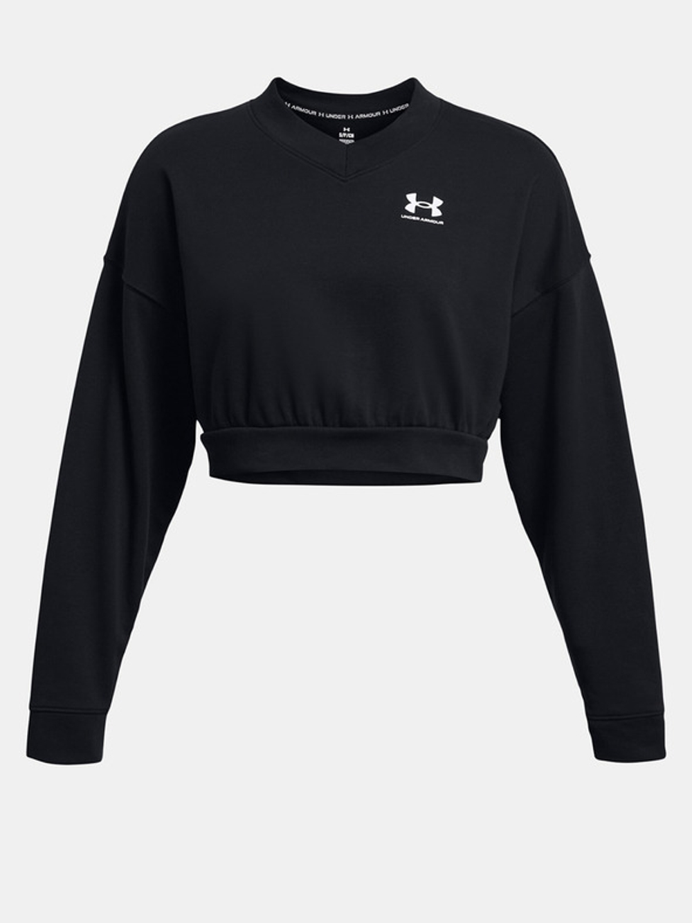 Свитшот женский Under Armour UA Rival Terry OS Crop Crw-BLK