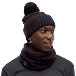 Шарф Buff Knitted & Fleece Neckwarmer Airon Black (US:One size)