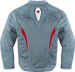 Мотокуртка - ICON SANCTUARY (кожа, серо-красная)