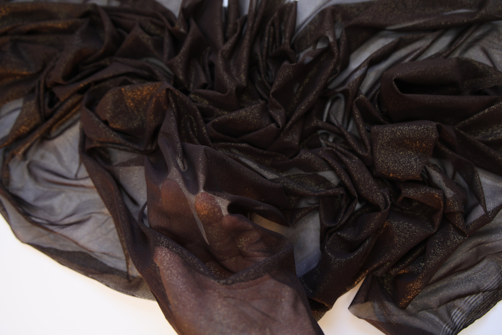 Сетка трикотаж металлик баклажан