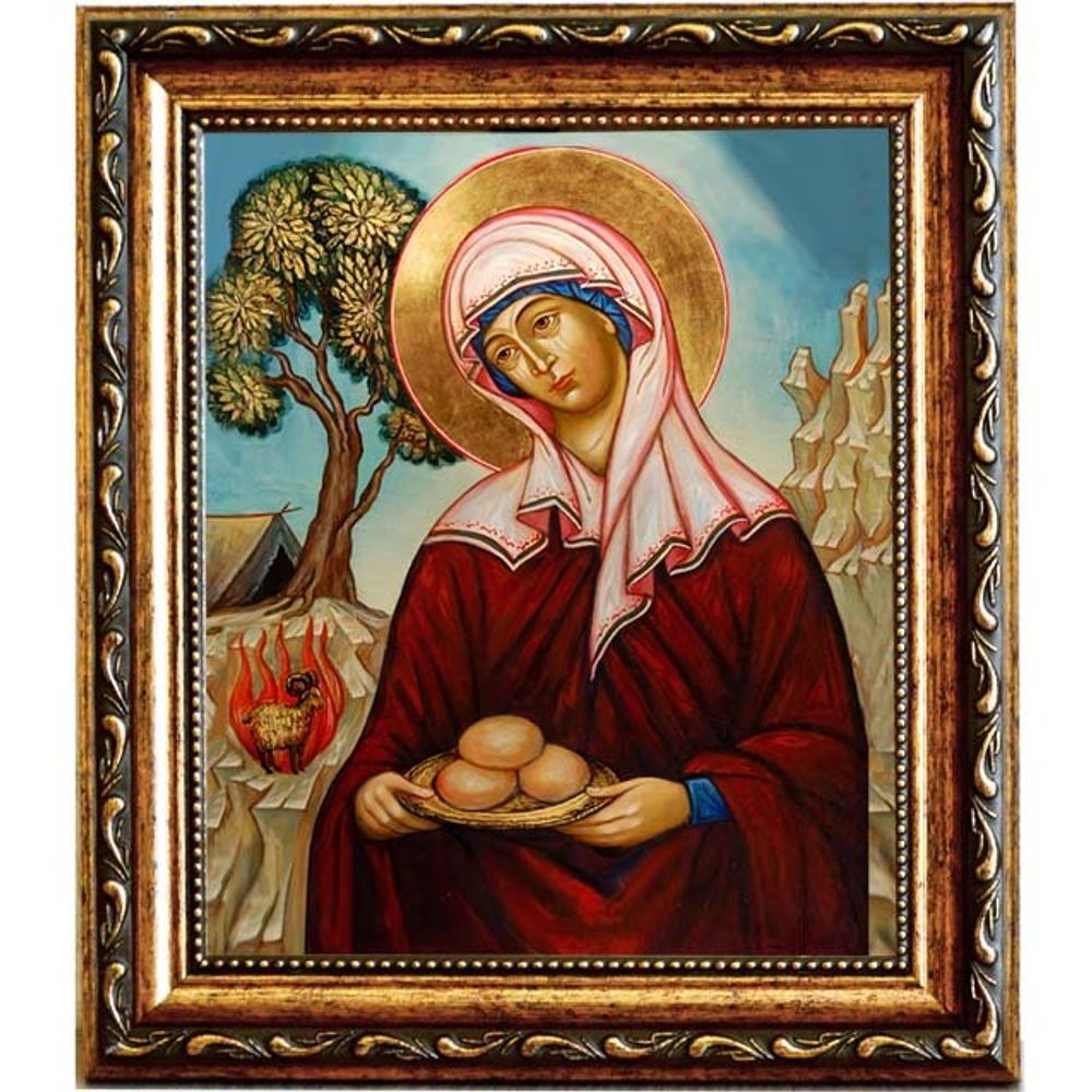 Сарра (Сара) праведная, жена ветхозаветного патриарха Авраама. Икона на холсте.