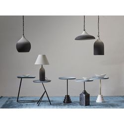 Столик кофейный Sustainable collection, Ø38 см, серый/белый