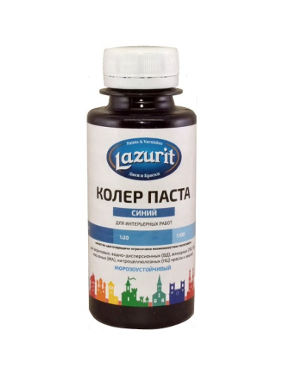 Колер универсальный 100мл №18 синий Lazurit