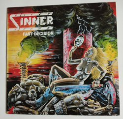 Винтажная виниловая пластинка LP Sinner Fast Decision (Germany 1983)