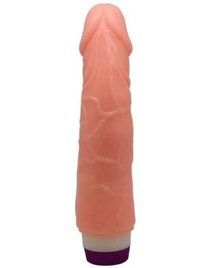 Реалистичный рельефный вибратор UltraSkin Vibro Realistic (Цвет: телесный)