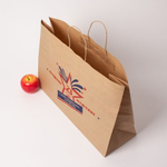 Пакеты бумажные, 47x34x16, "23 февраля", коричневый