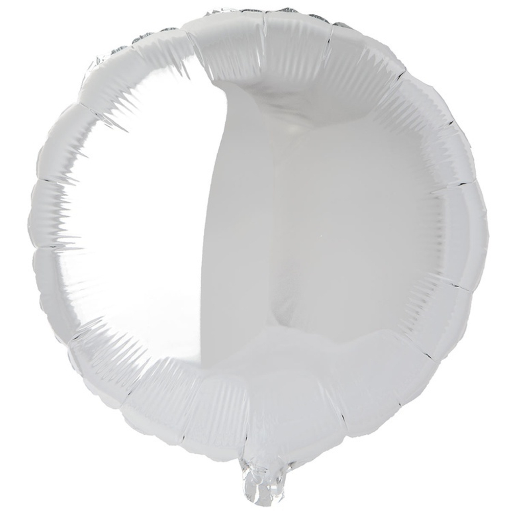 Фольгированная фигура, круг 18"/46СМ Металлик Silver