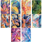 Календарь карманный 2025г. разноцветный принт "Символ года" (BG)