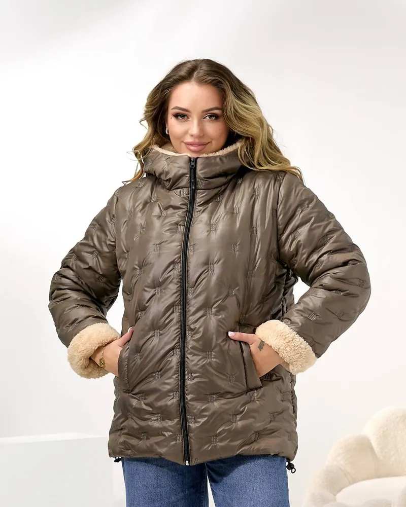 Куртка с мехом УК-4431-1 Фабрика Моды