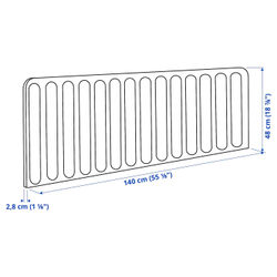 IKEA EILIF  (ИКЕА ЕИЛИФ)  -  Стол настенный, темно-серый, 140x48 см