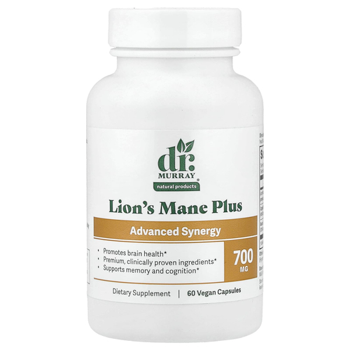 Dr. Murray's, Lion's Mane Plus, 60 веганских капсул