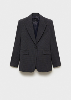 Прямой блейзер в мелкую гусиную лапку