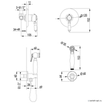 Смеситель с гигиеническим душем LEMARK VILLA – LM4819B