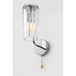 Бра светильник Rivoli Ifa 1063-401 настенный 1хЕ14 40 Вт хрусталь с выключателем | Хрусталь