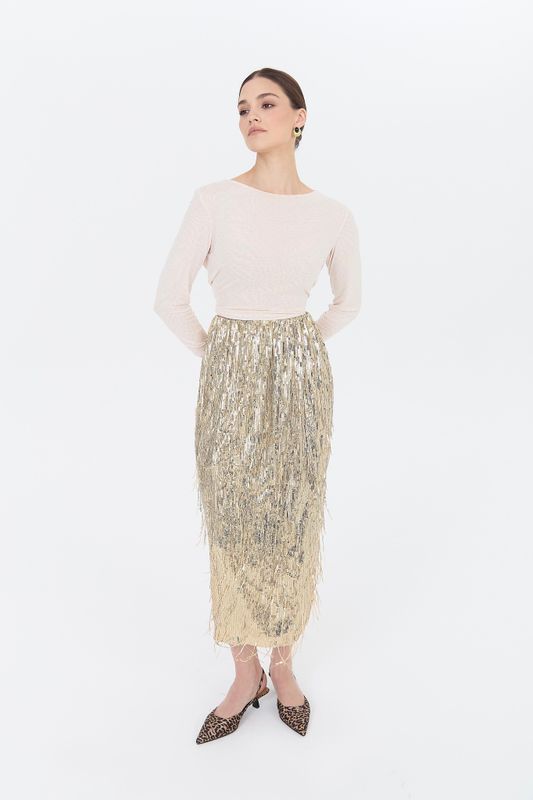 Юбка из пайеток, золотой