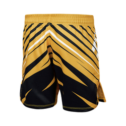 MMI-4022w Шорты MMA SHORT IMMAF approved женские черно-золотой