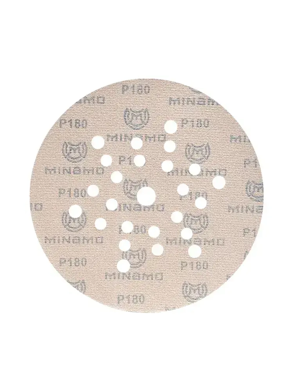 225мм P180 10шт. Шлифовальный абразивный круг для шлифовки под липучку Minamo Golden Warrior