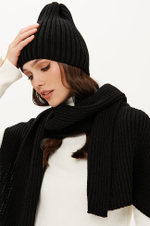 8424 Шарф женский (черный)