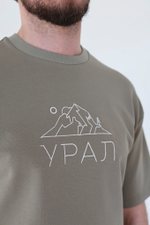 Футболка "Урал Пастернак" вышивка, олива