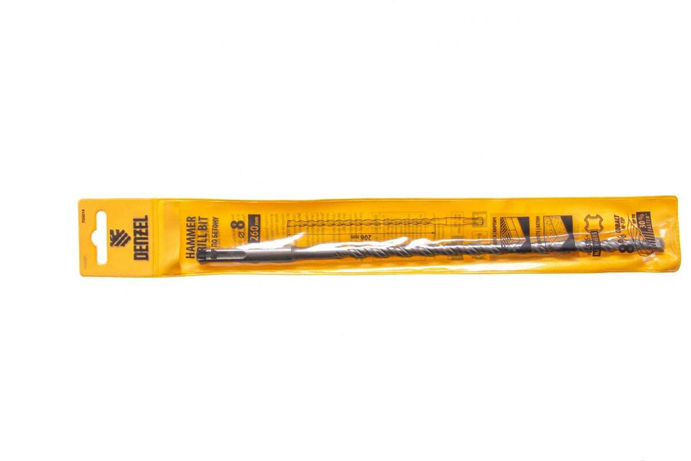 Бур по бетону, двойная спираль, Cobalt W-tip, 8x260 мм, SDS PLUS, бронзовый