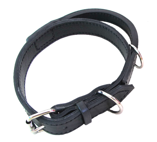 Ошейник (двойная кожа) с ручкой DaiviBel