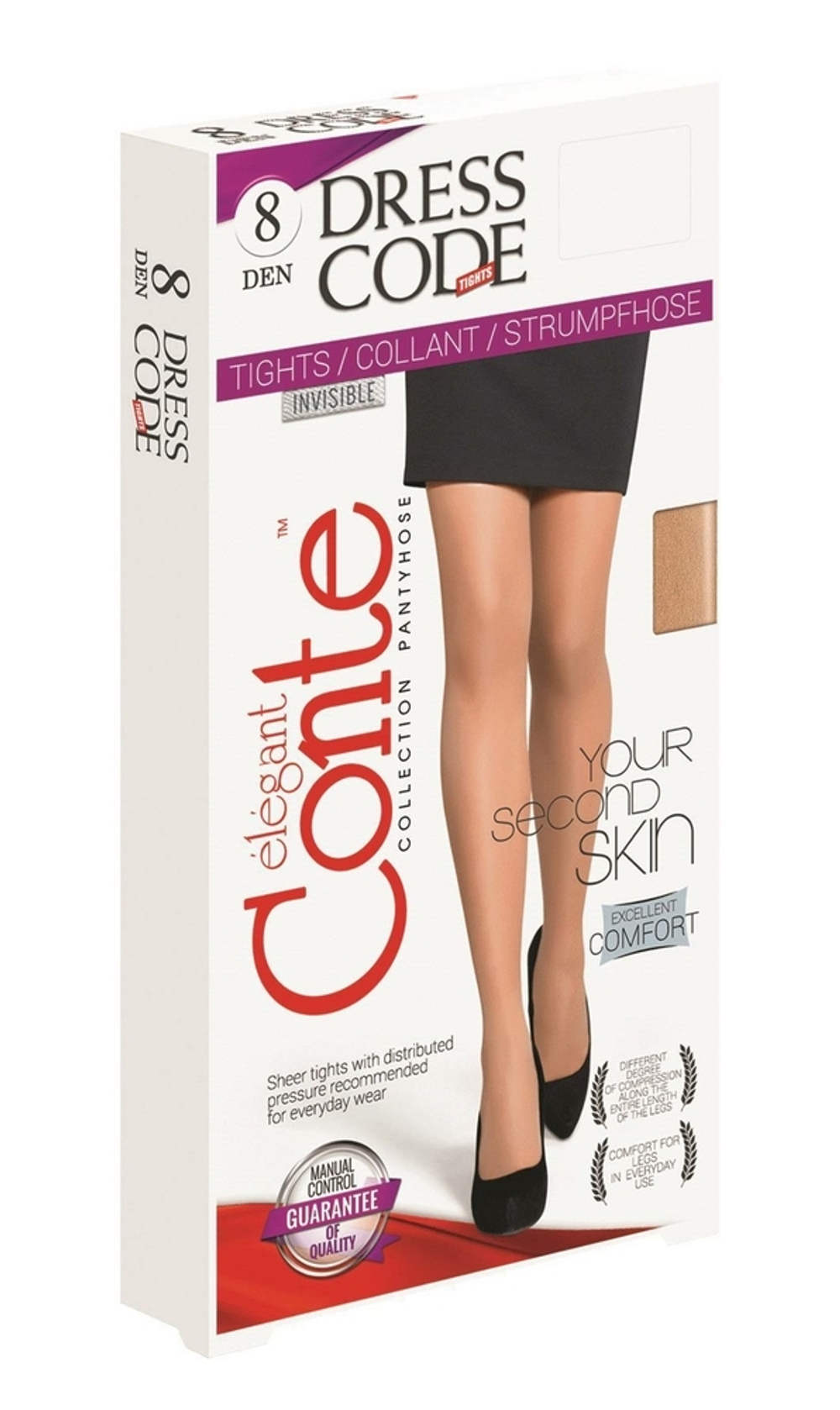 CONTE DRESS CODE 8 Колготки женские с эффектом «второй кожи»