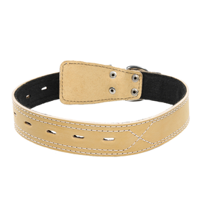 Ошейник на синтепоне безразмерный кожаный, 36*720мм, Gamma