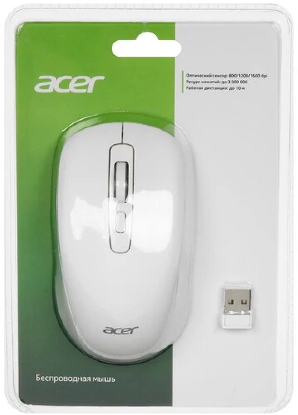 Мышь Acer OMR309 белый