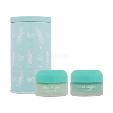 Barry M Lip Mask & Balm Set Mint Mojito 14 g lippenbalsam für Frauen Lippenmaske 14 g + Lippenbalsam 14 g