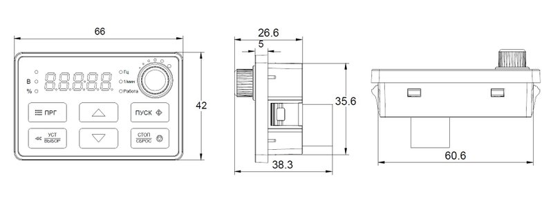 Внешний цифровой однострочный пульт оператора PBC00010