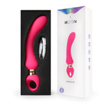 Розовый изогнутый вибромассажер Moon Vibrator - 21,1 см. (Цвет: розовый)