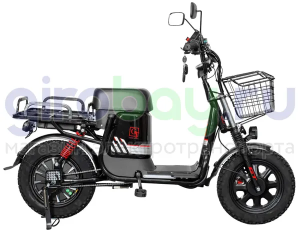Электроскутер GT U3 1000W (60V/30Ah) железофосфат - Черный фото №7