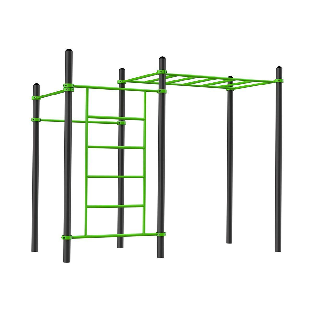 W218 Воркаут (3 перекладины, шведская стенка, рукоход классический) ZAVODSPORTA