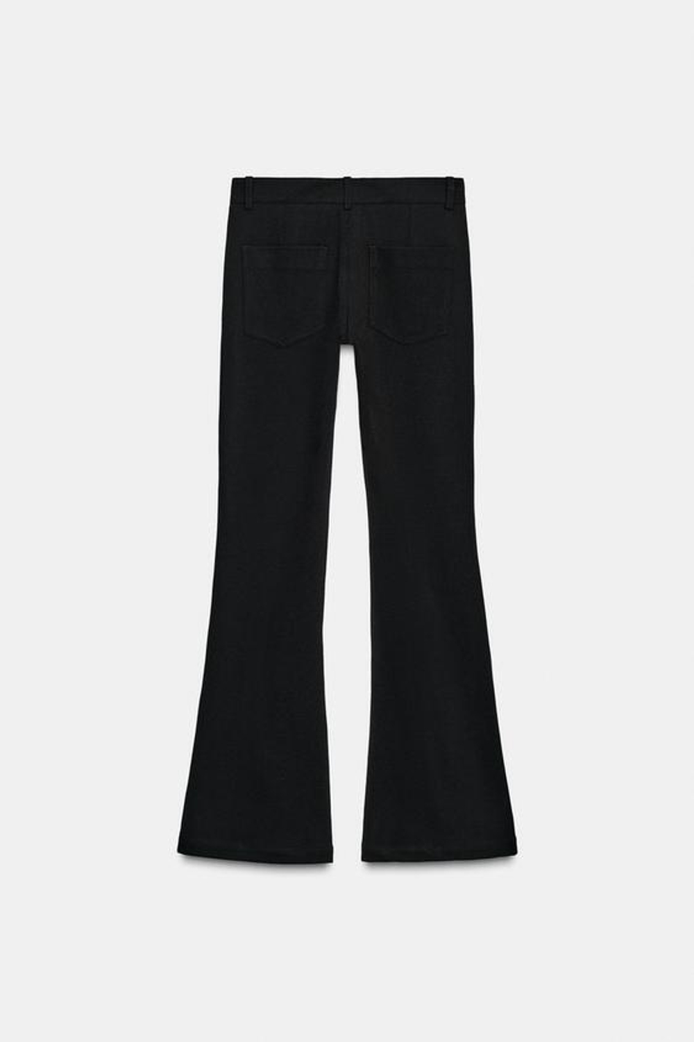 ZARA БРЮКИ FLARE С НИЗКОЙ ПОСАДКОЙ, ЧЕРНЫЙ