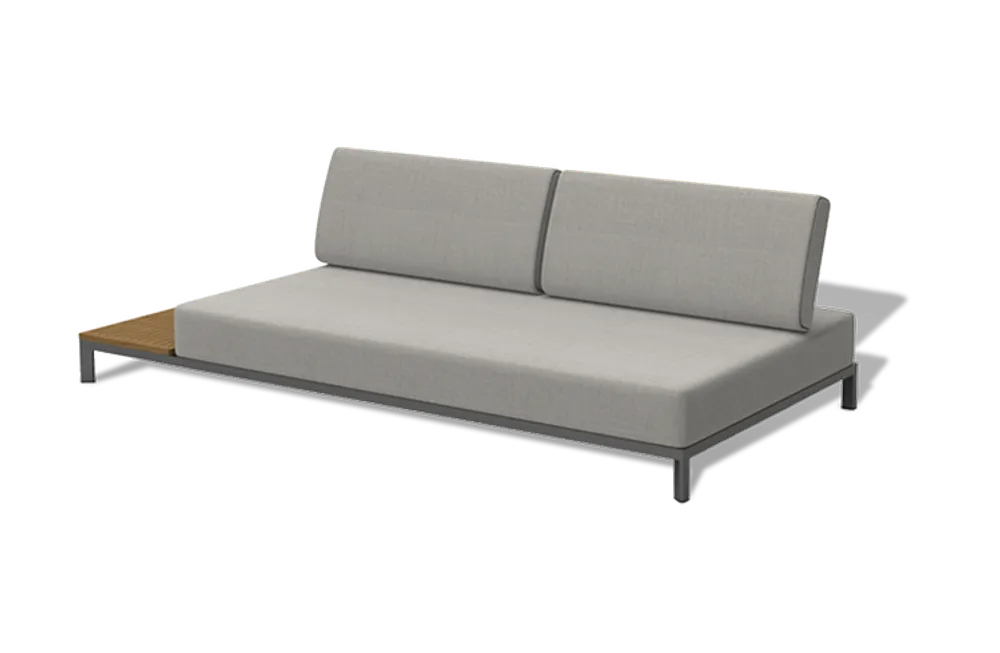 "Амальфи" трансформирующаяся лаунж-зона из алюминия, цвет графит