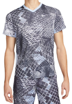 Футболка мужская теннисная Nike Court Dri-Fit Victory Novelty Top - gridirion/cobalt bliss/white