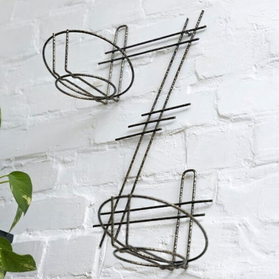 Подставка для цветов настенная "Z" на 2 горшка, металл М0000095