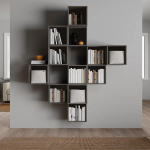 Комбинация навесных шкафов - IKEA EKET, 175x35x210 см, темно-серый, ЭКЕТ ИКЕА