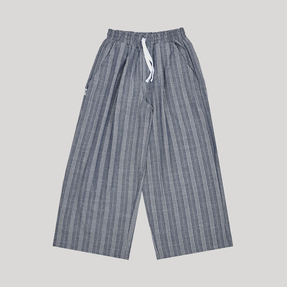 Striped Baggy Pants Blue