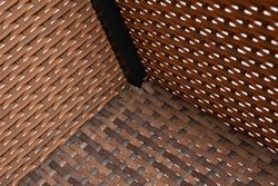 "Лунго" кашпо для цветов большое плетеное из искусственного ротанга, цвет коричневый