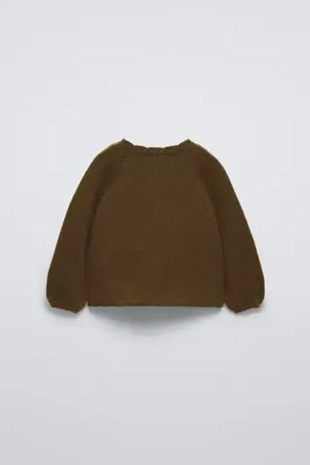 ZARA КАРДИГАН С ВЫШИТЫМИ ЦВЕТАМИ, ТЕМНО-ЗЕЛЕНЫЙ