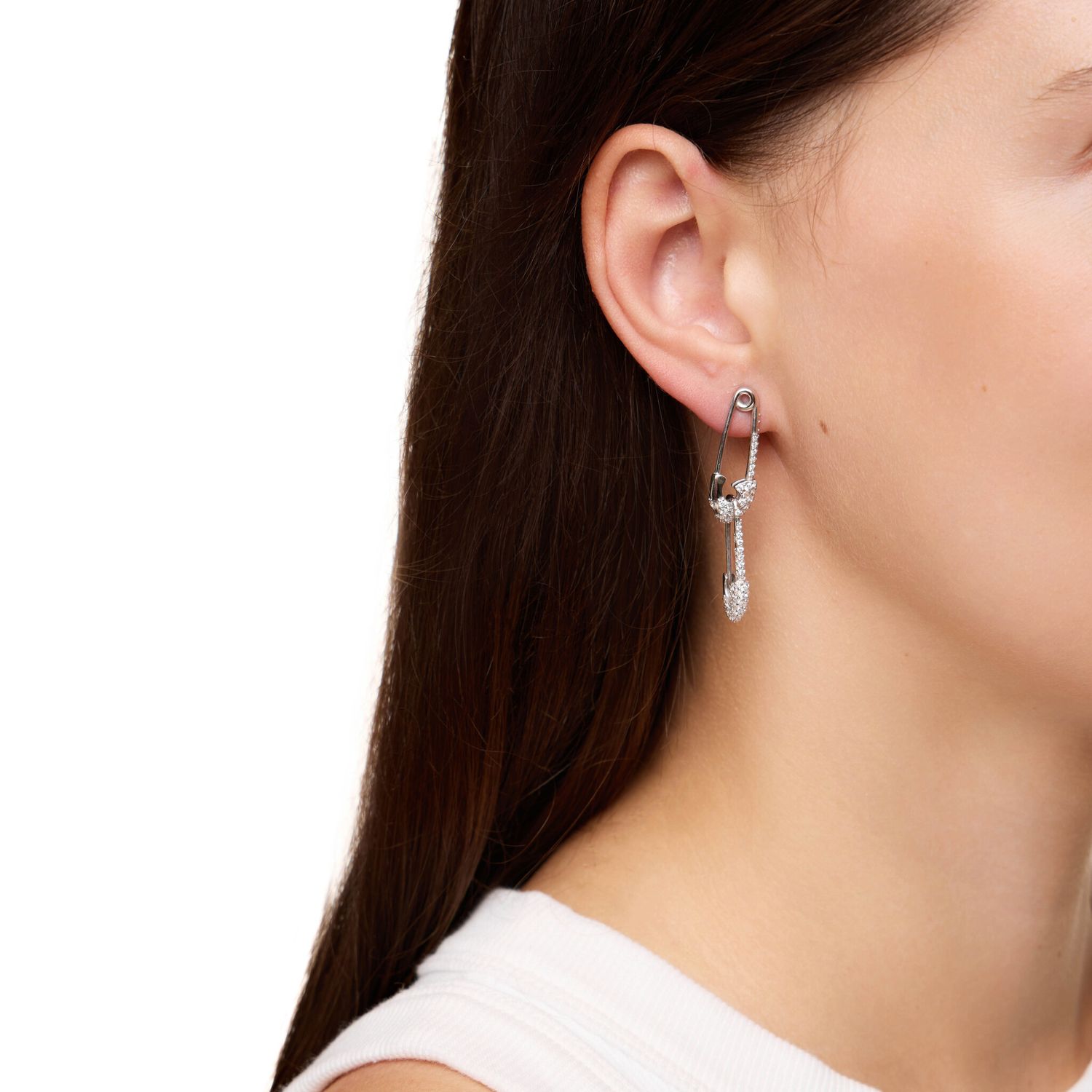 Серьги Geared Pin Earrings - Silver