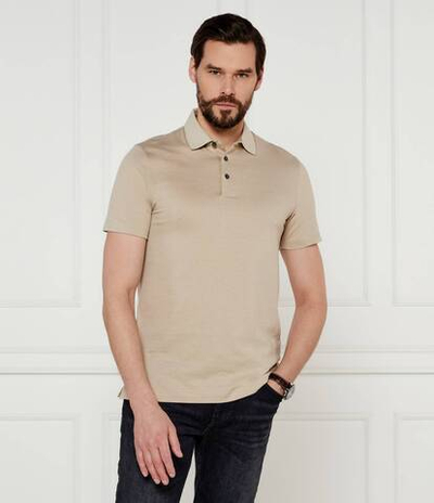 Поло H-Pitton 145 BOSS BLACK - бежевый(50536853)