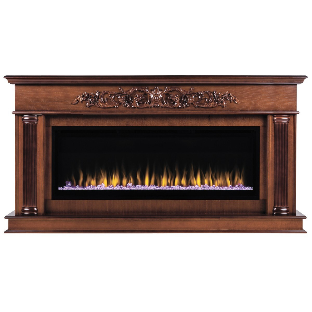 Электрокамин RealFlame Prince 50 NT орех с очагом Saphir 50