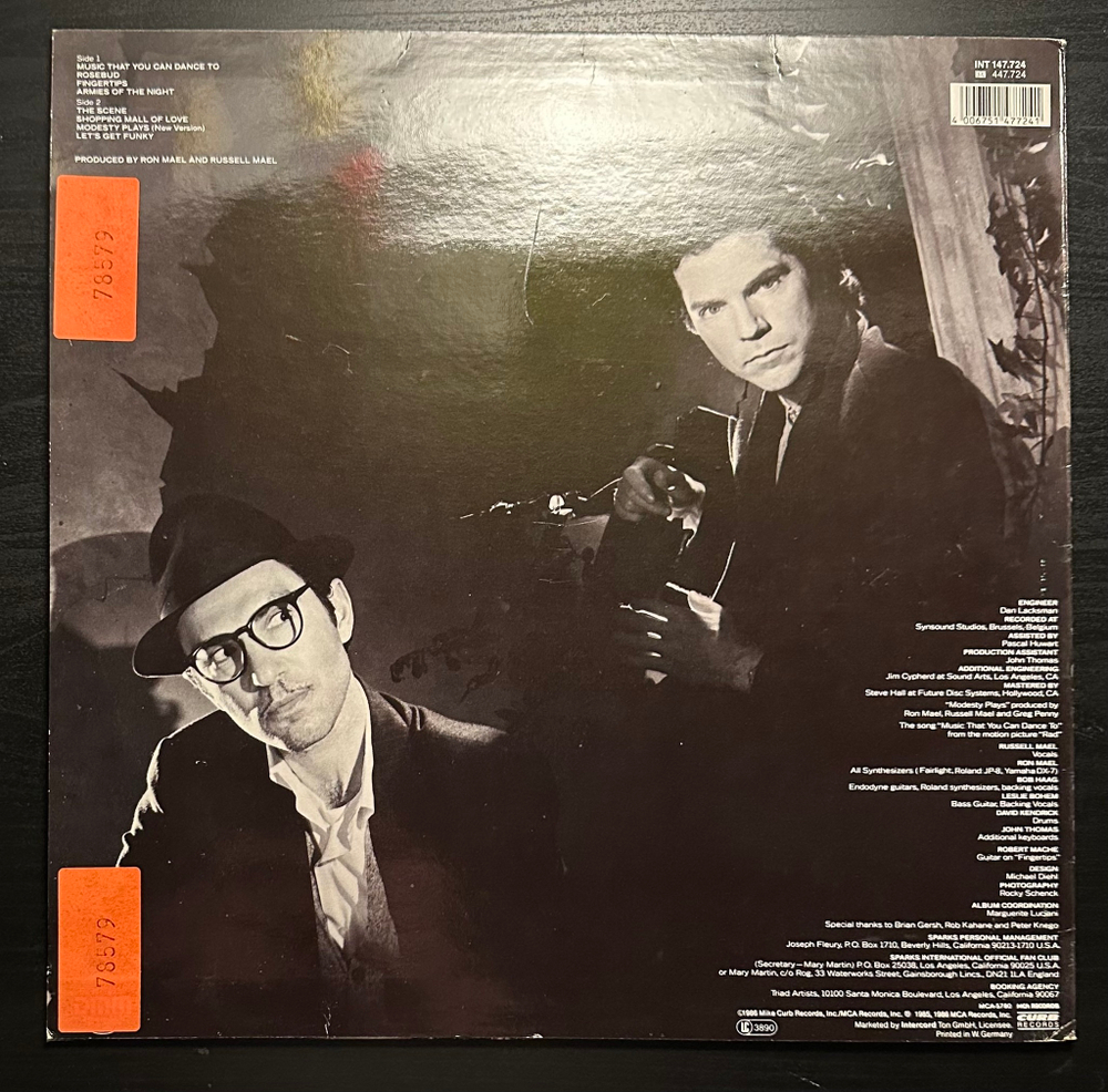 Sparks - Music That You Can Dance To (Германия 1986г.)