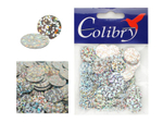 Пайетки фигурные голографические-(круги)-10гр-Colibry