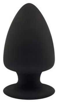 Черная анальная втулка Premium Silicone Plug S - 9 см.