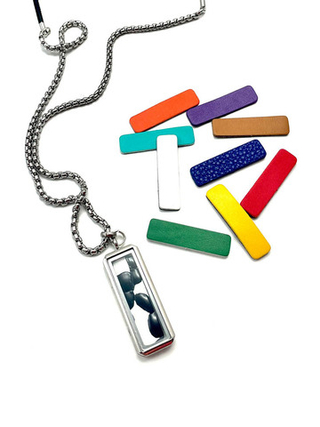 Кулон Стеклянный прямоугольник