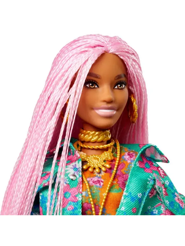 Кукла Барби Экстра с розовыми косичками GXF09