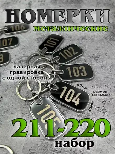 Номерки на ключи металл